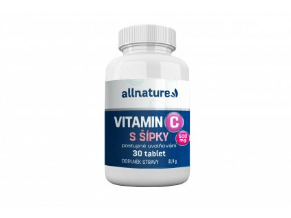 90396 allnature vitamin c s sipky 500 mg 30 tablet