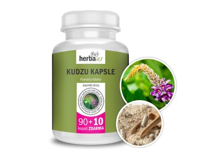 Herbavis Kudzu kapsle, 90+10 kapslí zdarma