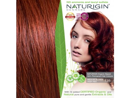 7.55 MEDIUM BLONDE DEEP RED NATURIGIN EUC 72