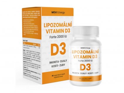 MOVit Lipozomální Vitamin D3 Forte 2000 IU, 60 veganských kapslí