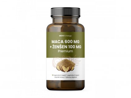 MOVit Maca 600 mg + Ženšen 100 mg PREMIUM, 90 kapslí