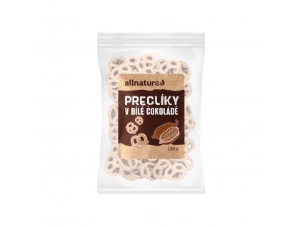 Allnature Preclíky v bílé čokoládě, 100 g