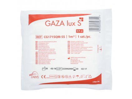 GAZA lux S Gáza stříhaná, 1m2, sterilní - EO (25ks), 13/17N