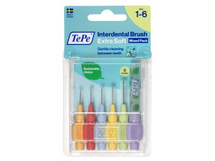 TePe Extra soft startovací sada mezizubních kartáčků, 6 velikostí