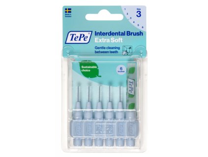 TePe Extra soft mezizubní kartáčky 0,6 mm- světle modré, 6 ks