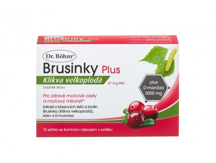 Dr. Böhm Brusinky Plus, Klikva velkoplodá 67 mg PAC, 10 sáčků