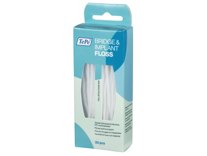 TePe Bridge & Implant Floss zubní nit, 30 ks vláken