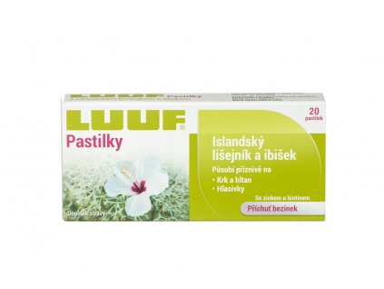 LUUF pastilky, Islandský lišejník a ibišek, 20 pastilek