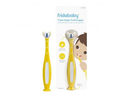 Frida Baby Tooth Hugger 3D zubní kartáček, žlutý