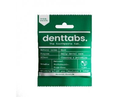 DENTTABS přírodní zubní pasta v tabletách bez fluoridu 125 ks