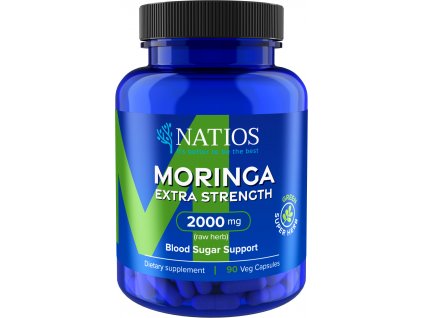 NATIOS Moringa Extract, 5000 mg, Extra Strength, 90 veganských kapslí