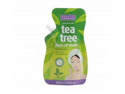 Beauty Formulas Tea Tree pleťová maska, 50ml