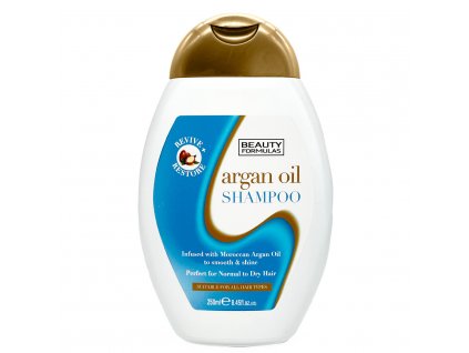 Beauty Formulas Šampón s arganovým olejem pro normální až suché vlasy, 250ml