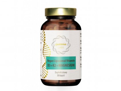 Puravia LABS Liposomální vitamín D3 + K2 + Magnesium, 30ks