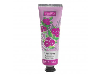 BEAUTY FORMULAS Hydratační krém na ruce- brusinka, 30 ml