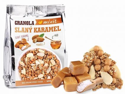 Mixit Granola z pece do kapsy - Slaný karamel, 70g