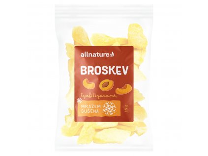 Allnature Broskev sušená mrazem plátky, 15 g