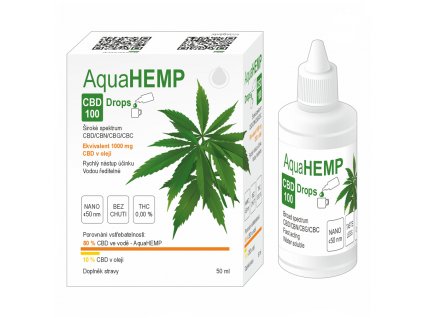 Aquahemp Drops 100 drops broad spectrum