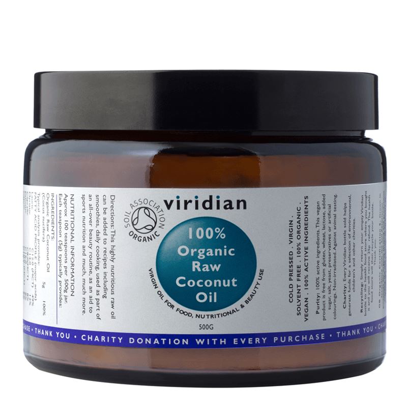 VIRIDIAN Nutrition organic raw coconut oil 500 g