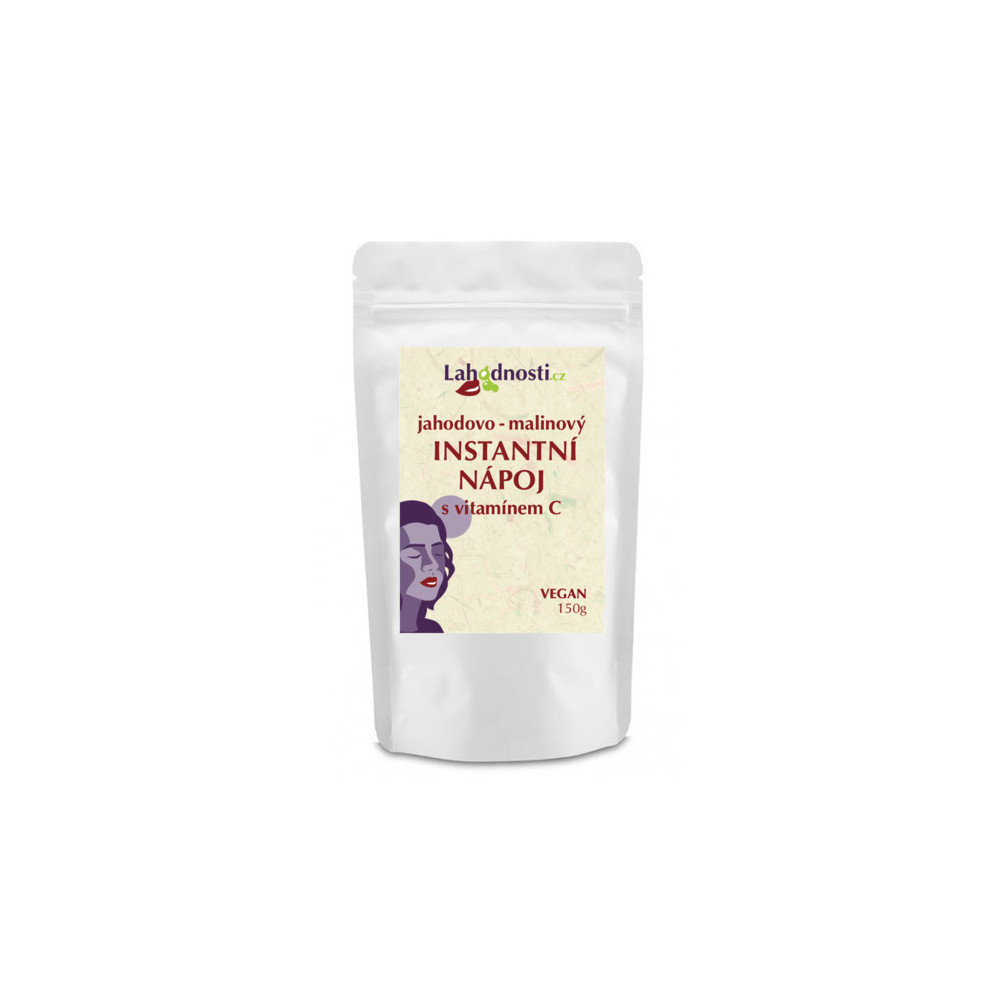 Lahodnosti Jahodovo-malinový instantní nápoj s vitamínem C pro podporu imunity, 150g