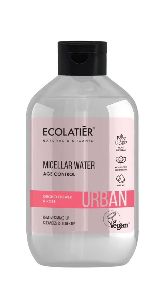 ECOLATIER URBAN - Odličovací micelární voda pro zralou pleť - Květ Orchideje a Růže, 400 ml