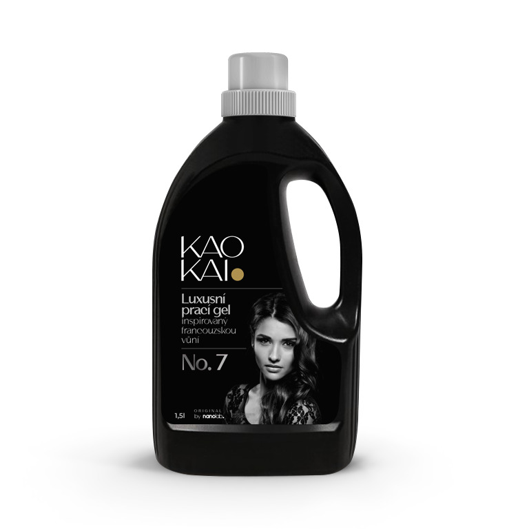 KAO KAI. Prací gel inspirovaný francouzskou vůní No. 7, 40PD, 1,5l Objem: 1,5L, Pracích dávek: 40