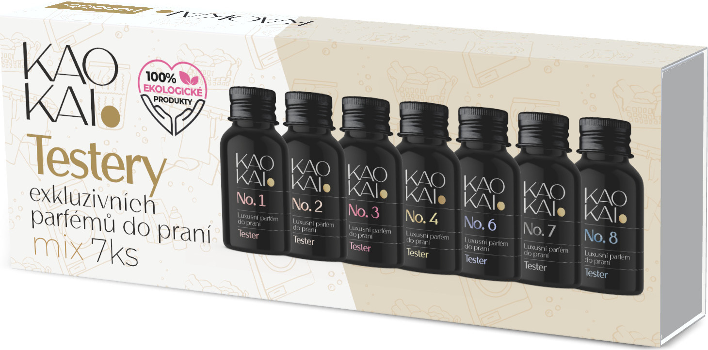 KAO KAI. Testni to... Luxusní parfém do praní inspirovaný francouzskou vůní, sada 7x 10ml