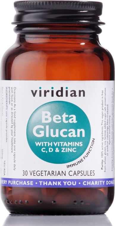 Viridian Nutrition Beta Glucan 30 kapslí (Antioxidant)
