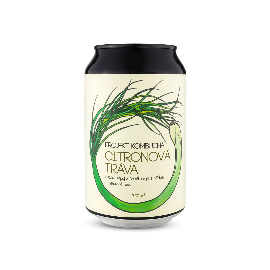Projekt Kombucha Citronová tráva, 0,33 ml