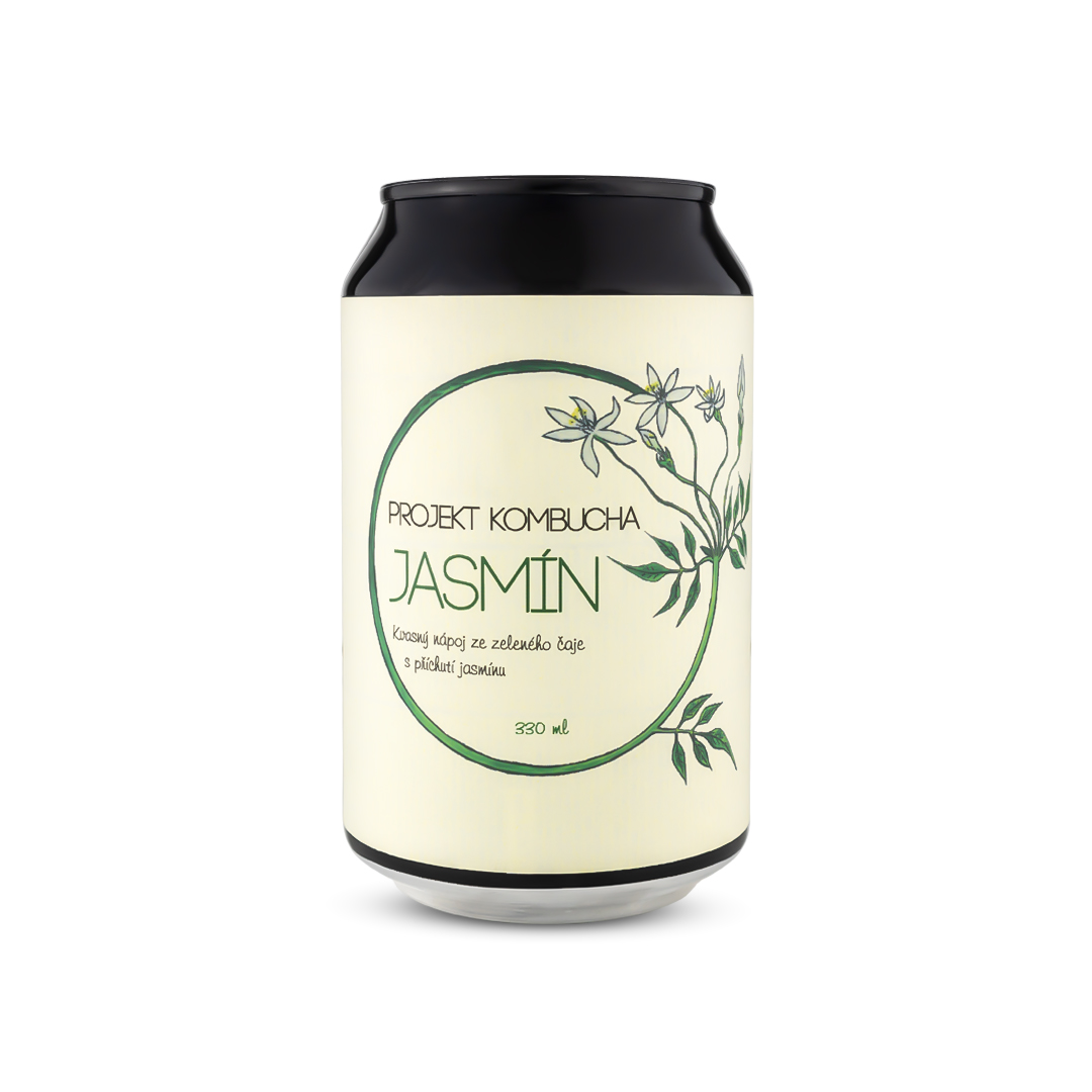 Projekt Kombucha Jasmín, 0,33 ml