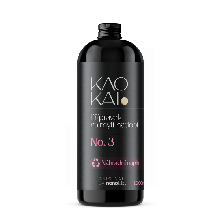 Nanolab KAO KAI. Přípravek na mytí nádobí No. 3 Objem: 1000 ml náhradní náplň