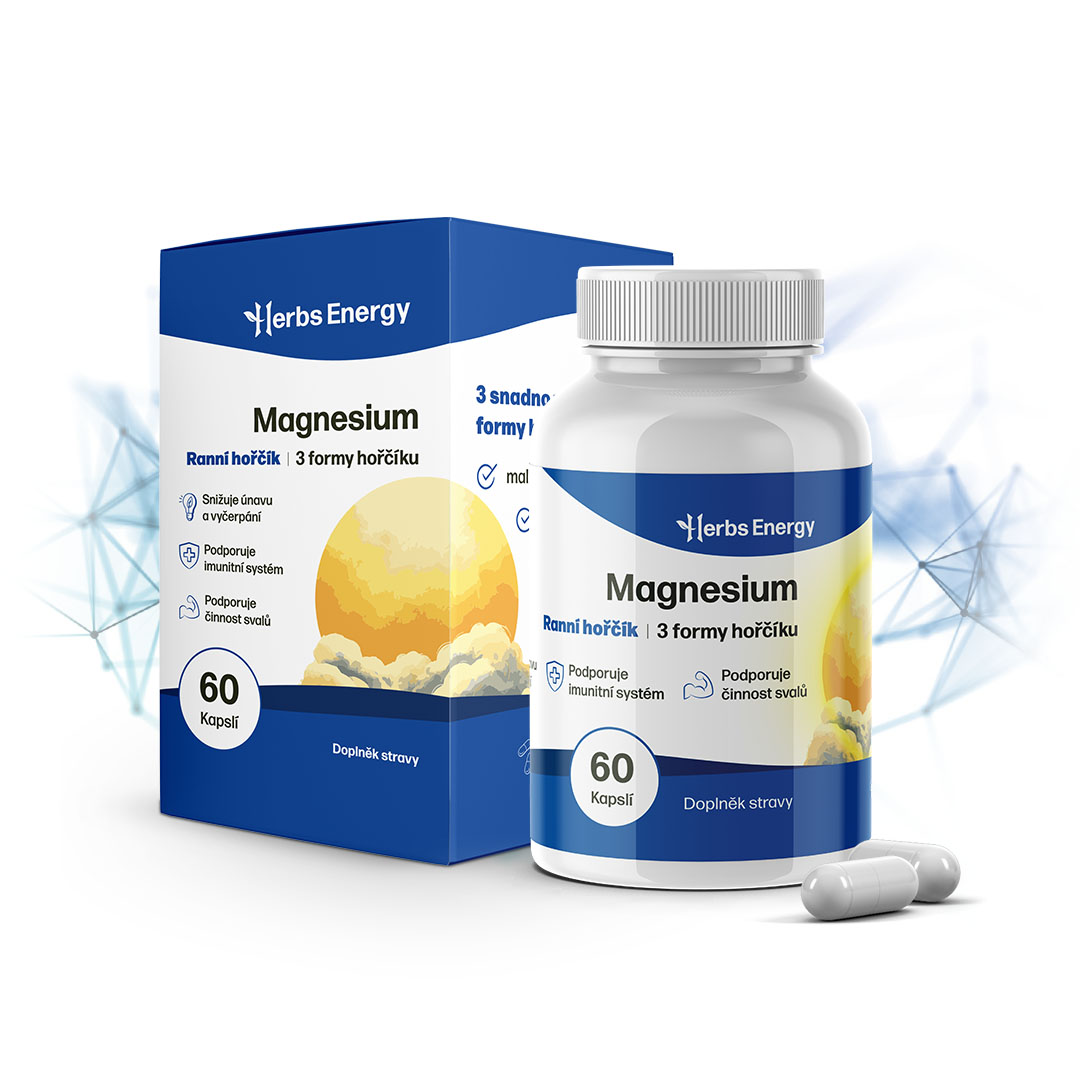 Herbyway Herbs Energy Magnesium Ranní hořčík, 60 kapslí