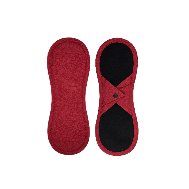 Bamboolik Látkové menstruační vložky biobavlna - satén (patentek) Vínové ornamenty – kytičky