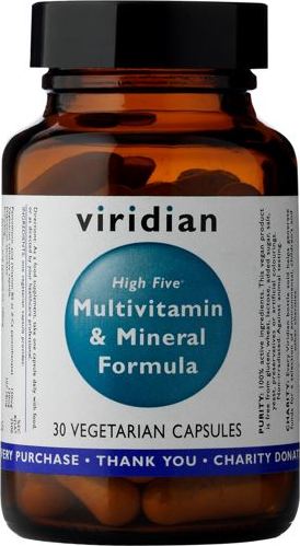 Viridian Nutrition Viridian High Five Multivitamin & Mineral Formula 30 kapslí
