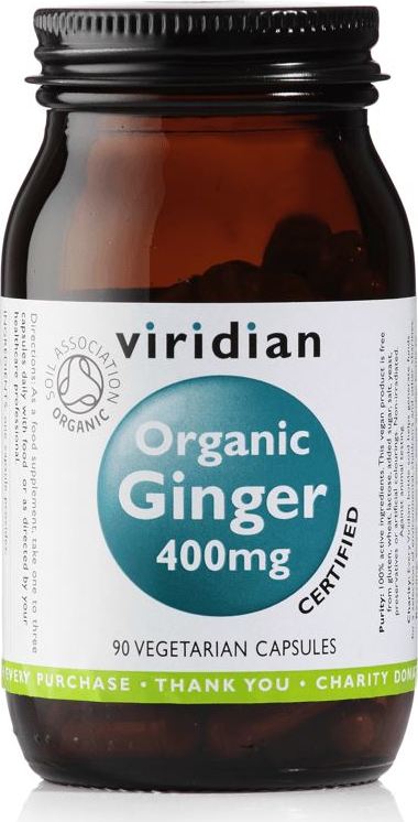 Viridian Nutrition Ginger 400mg 90 kapslí Organic