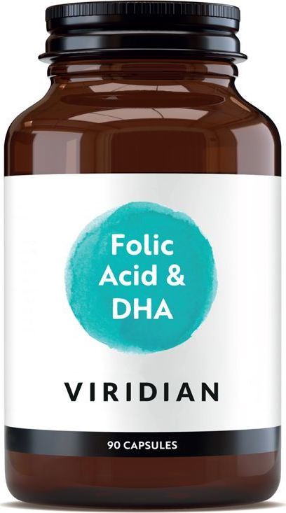 Viridian Folic Acid with DHA 90 kapslí 