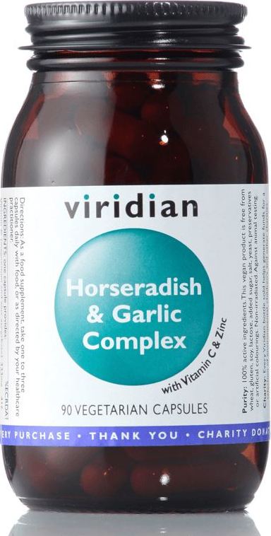 Viridian Nutrition Horseradish & Garlic Complex 90 kapslí (Křen a česnek)