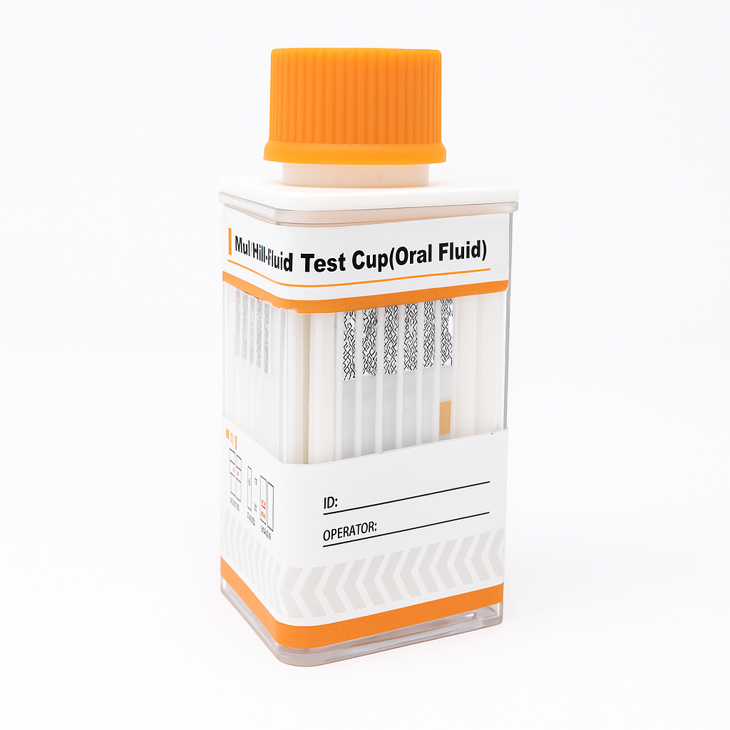 1x/100x ALLTEST Multi-Drug test 12 druhů drog ze slin (OPI, MET, COC, AMP, PCP, MDMA, K2, BAR, TML, THC, OXY, BOZ) Počet kusů: 1