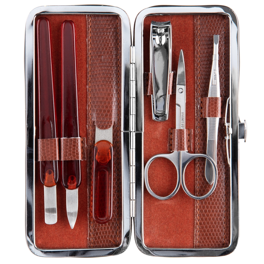 Inter-Vion BEAUTY LOOK Manikúrní sada- hnědá, 5 ks