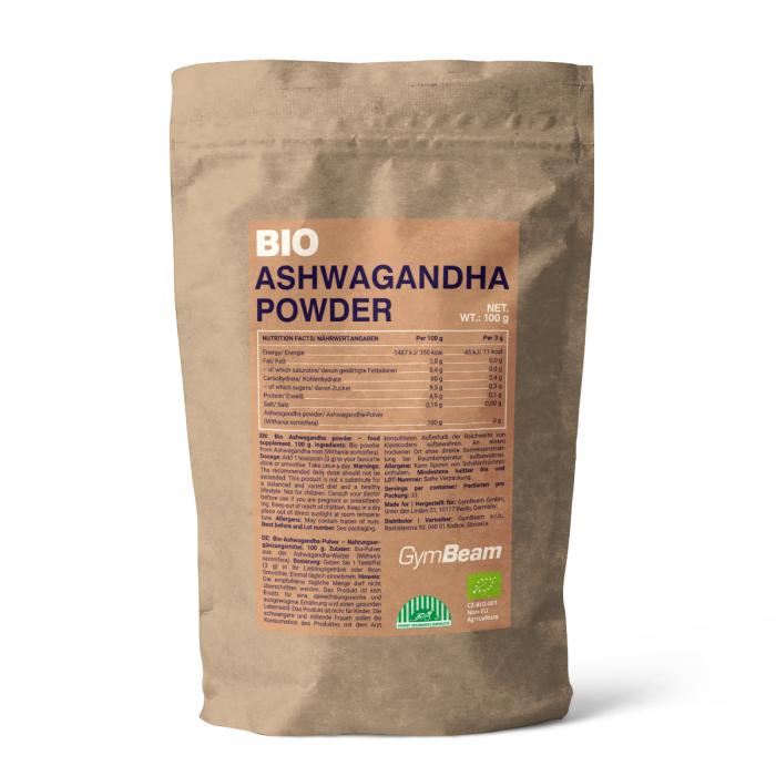 GymBeam BIO Ashwagandha prášek, 100 g
