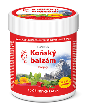 Koňský balzám SWISS hřejivý, 250 + 50 ml