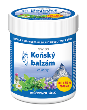 Koňský balzám SWISS chladivý, 500 + 50 ml