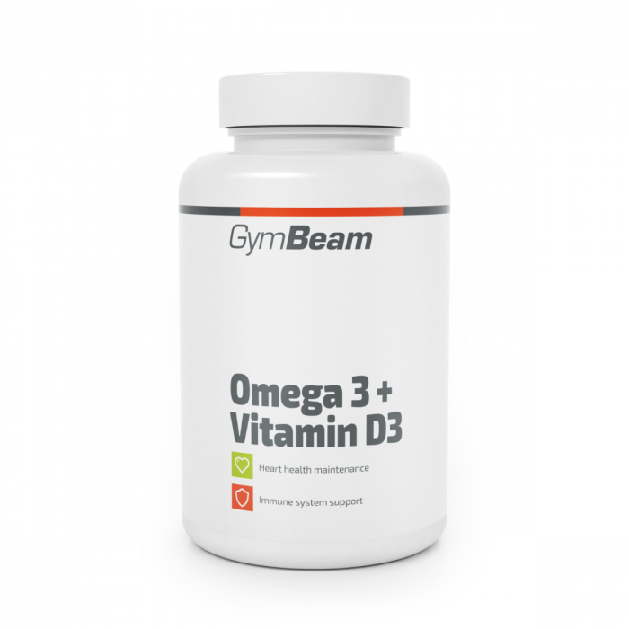 GymBeam Omega 3 + Vitamín D3, 90 kaps.