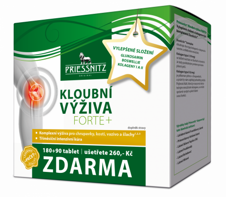 Priessnitz Kloubní výživa Forte +, 180+90 ks