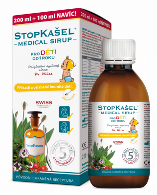 Dr. Weiss STOPKAŠEL Medical sirup OD 1 ROKU, 200+100ml NAVÍC