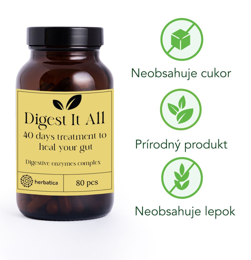 Herbatica Komplex trávicích enzymů, 80 veganských kapslí