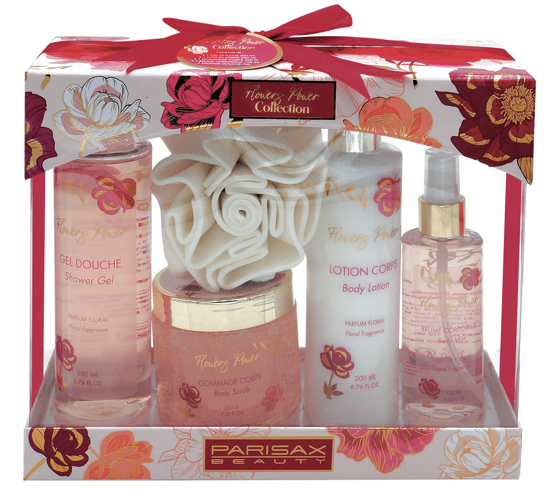 ParisAx Sada péče o pleť a tělo "Flower Power", 5ks