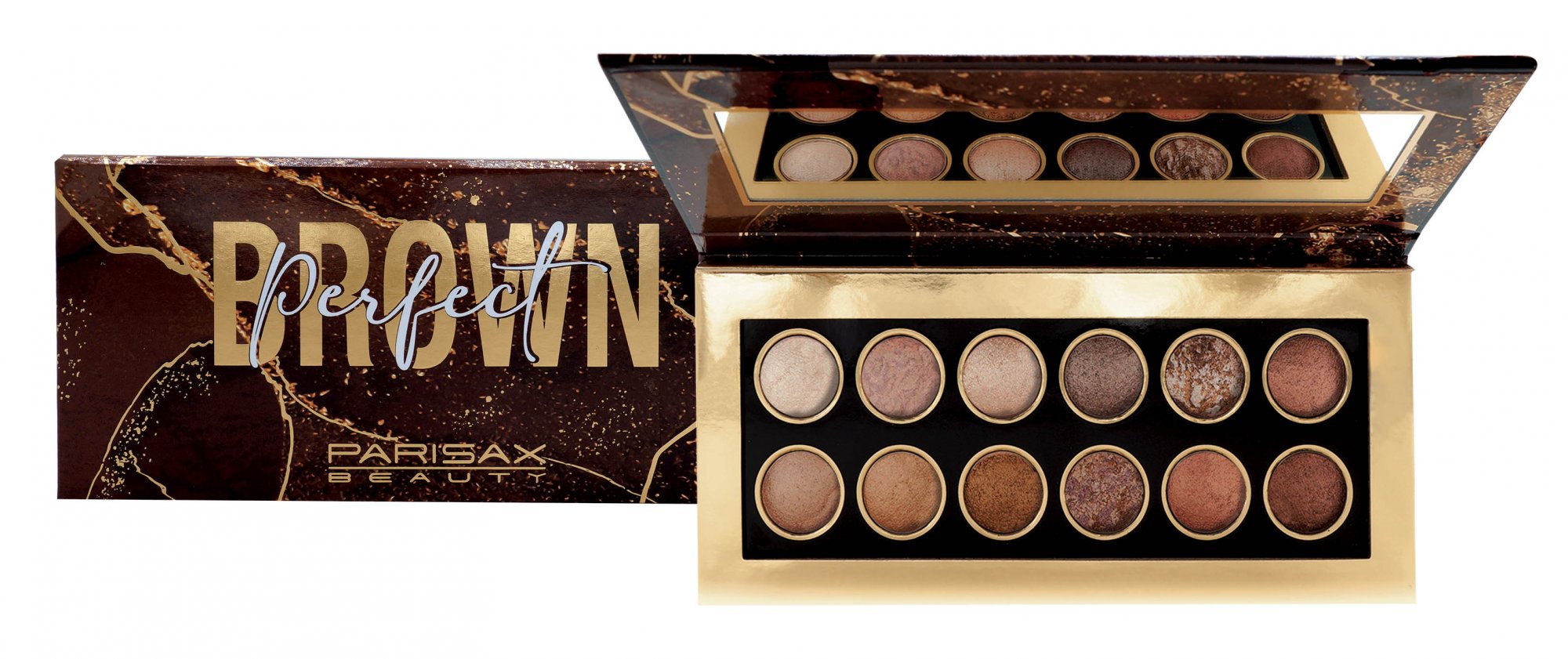 ParisAx Paletka 12 očních stínů Brown