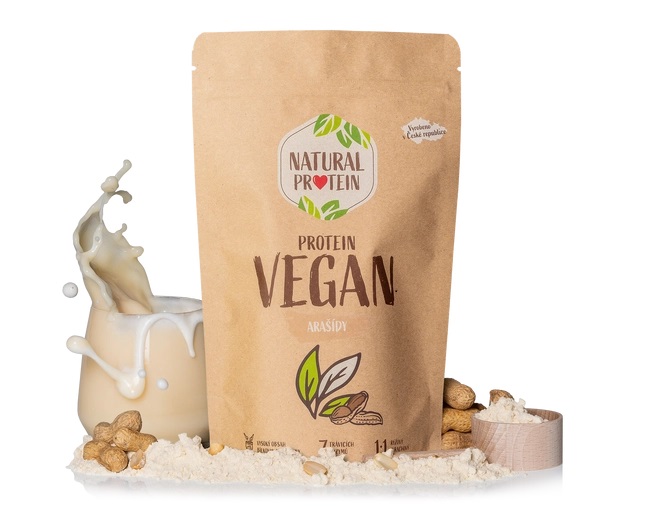 Natural Protein Veganský protein - Arašídy, 350g