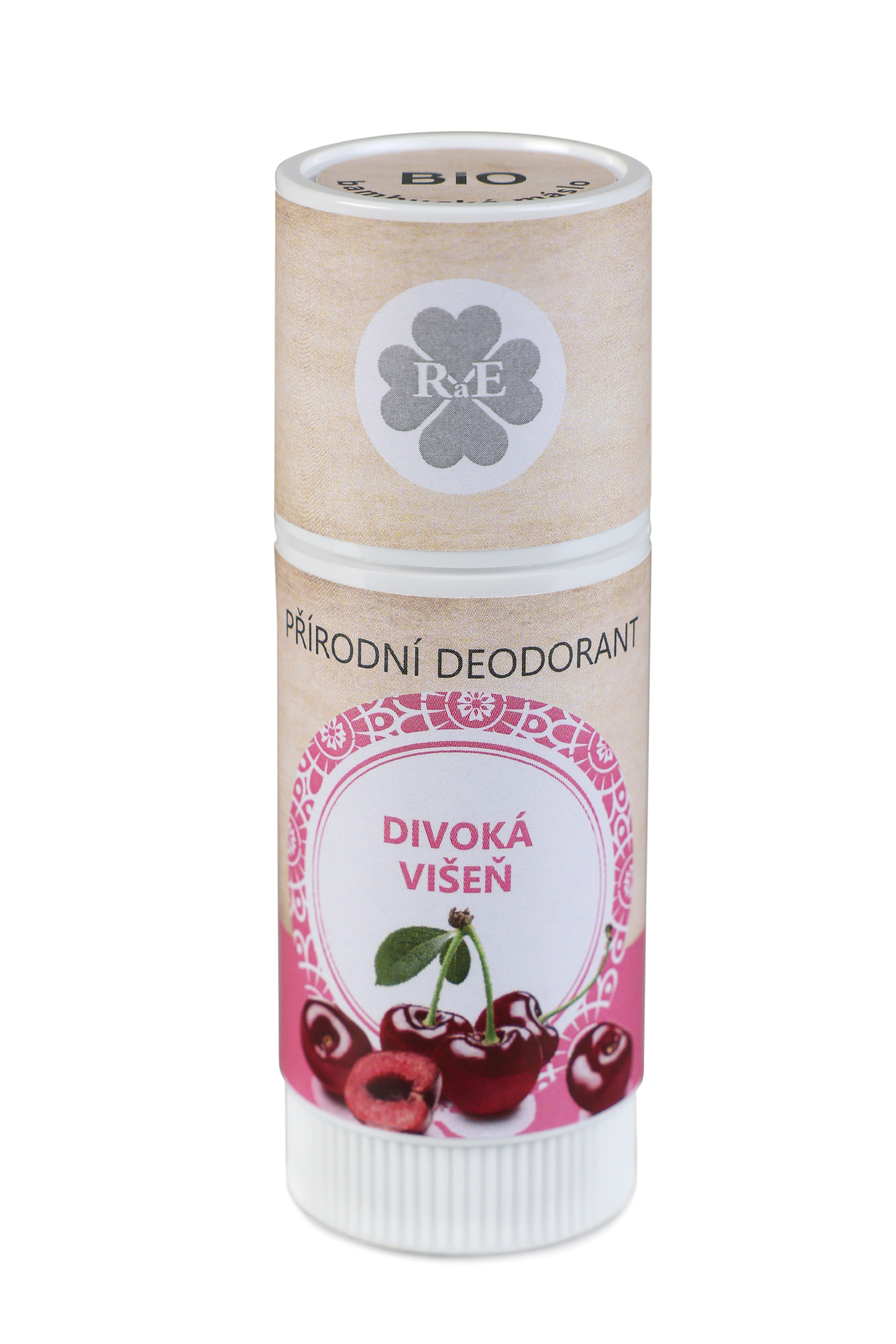 RaE Přírodní deodorant BIO bambucké máslo s vůní divoké višně, 25ml